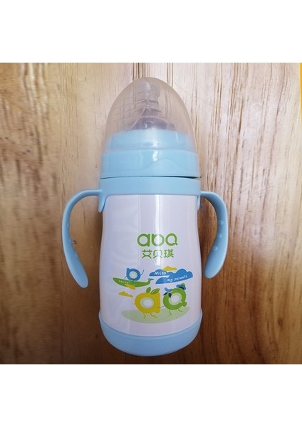 Abq 240ML Bebek Biberonları Pipetli Tozluk Paslanmaz Çelik Bardak Çocuk Içme Şişesi Besleme Için Çocuk (Yurt Dışından)