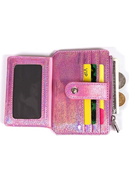 Lazer Kalp Işlemeli Kımlık Kredi Kartı Tutucu Pu Deri Kadın Ince Cüzdan Fermuar Çile Para Çantası Para Klip Taşınabilir Küçük Çanta (Yurt Dışından) modelleri