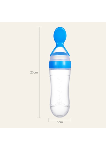 90ML Bebek Silikon Squeez-E Biberon Kaşıklı Mama Pirinç Tahıl Besleyici (Yurt Dışından)