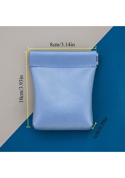 Mini Küçük Cüzdan Para Değişimi Taşınabilir Kart Tutucu Kız Için Kulaklık Çantası Kulaklık Organizatör Çantası Unisex Pu Deri Bozuk Para Cüzdanı (Yurt Dışından)