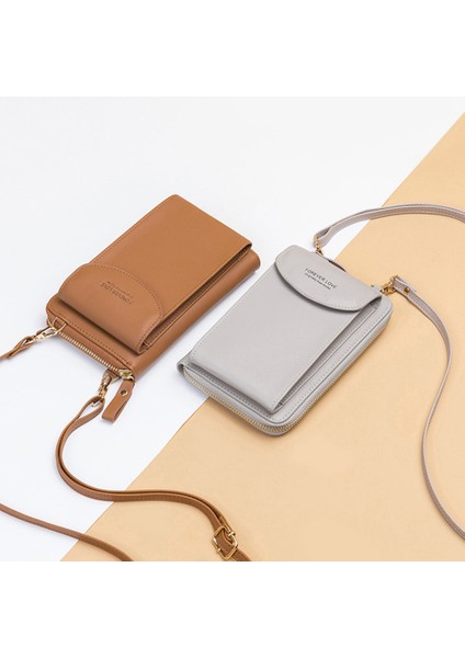 Retro Bayanlar Bozuk Para Cüzdanı Bayanlar Kart Çantası Düz Renk Pu Omuz Askılı Çanta Rahat Kadın Flap Telefonu Çanta Kadınlar Için (Yurt Dışından) fiyatları