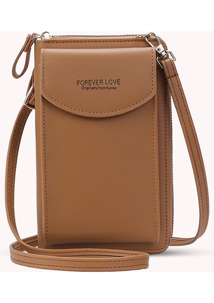 Retro Bayanlar Bozuk Para Cüzdanı Bayanlar Kart Çantası Düz Renk Pu Omuz Askılı Çanta Rahat Kadın Flap Telefonu Çanta Kadınlar Için (Yurt Dışından) modelleri