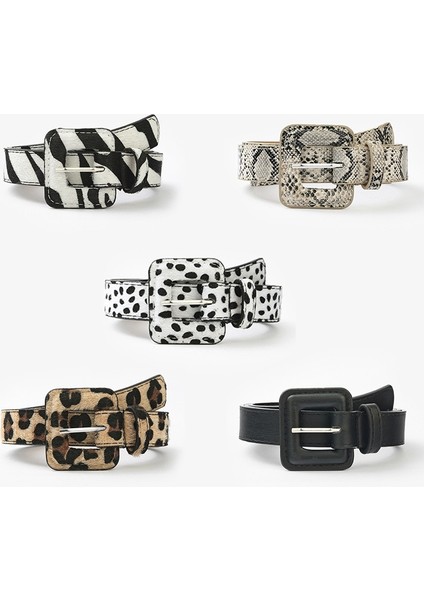2021 Moda Leopar Kemer Kadın Yılan Zebra Baskı Ince At Kılı Bel Kemeri Pu Deri Tokalı Kemerler Bayanlar Için Kadın (Yurt Dışından) modelleri