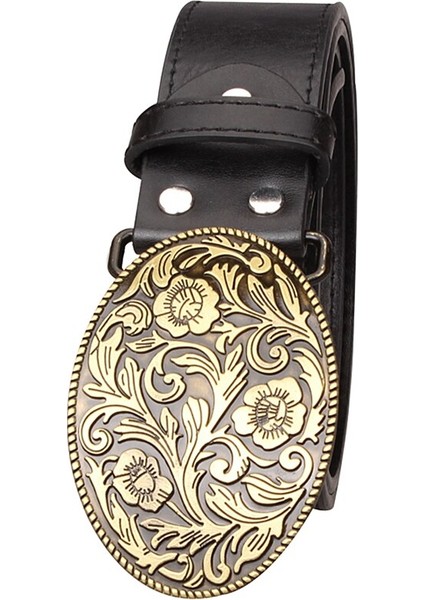 Moda Kemer Erkekler Retro Tang Hanedanı Çiçek Tasarım Arabesk Desen Altın Çiçek Moda Elemanı Popüler Kuşak Kadın Hediye (Yurt Dışından) fırsatları