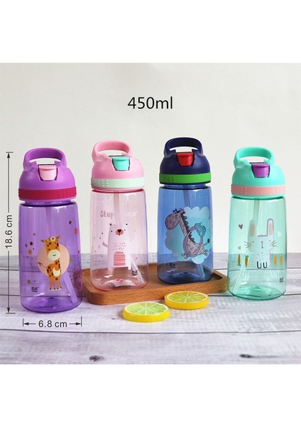450 ml Benim Çocuklarım Su Biberon Çocuk Karikatür Tavşan Drinkware Çay Kahve Tatlı Şişe Çocuk Doğum Günü Sevimli Hediyeler (Yurt Dışından)