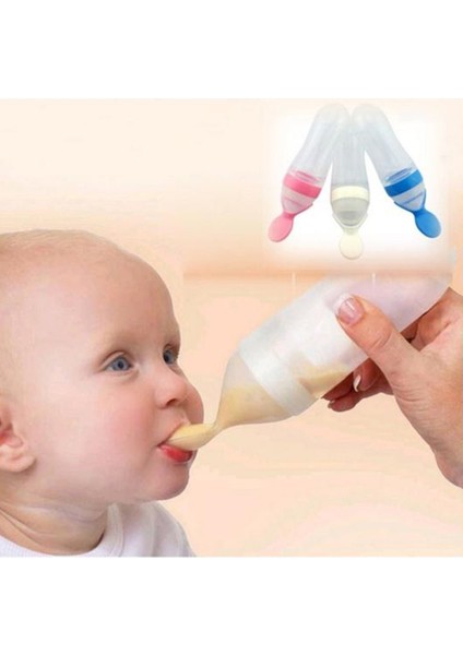 Bebek Silikon Sıkma Biberon S Gıdalı Pirinç Tahıl Besleyici 90ML-MAVI (Yurt Dışından) modelleri