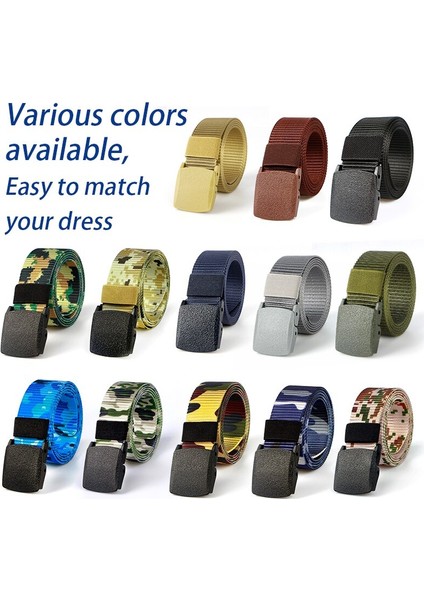 MEN39S Askeri Taktik Naylon Ayarlanabilir Kemerler Plastik Toka ile Spor Bel Kemeri Rahat Kumaş Kolay Erişim Havaalanı (Yurt Dışından) fırsatları