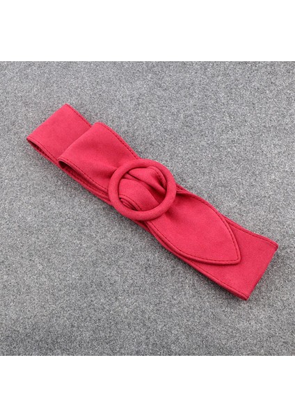 Kız Yuvarlak Düğme Süet Flanel Kemer Kadın Yumuşak Yüz Genişliği Dekorasyon Askısı Tasarımcı Kadife Moda Kemerler Cinturon (Yurt Dışından)