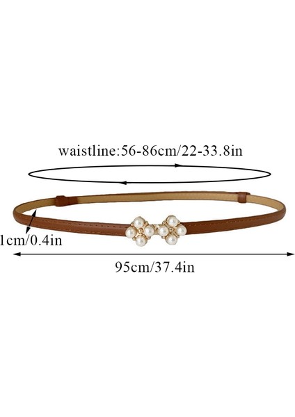 Lüks Ince Kemer Zarif Inci Çift Toka Kaliteli Mat Kadın Kemer Kore Bel Kemeri Elbise Gömlek Giyim Aksesuarları (Yurt Dışından) modelleri