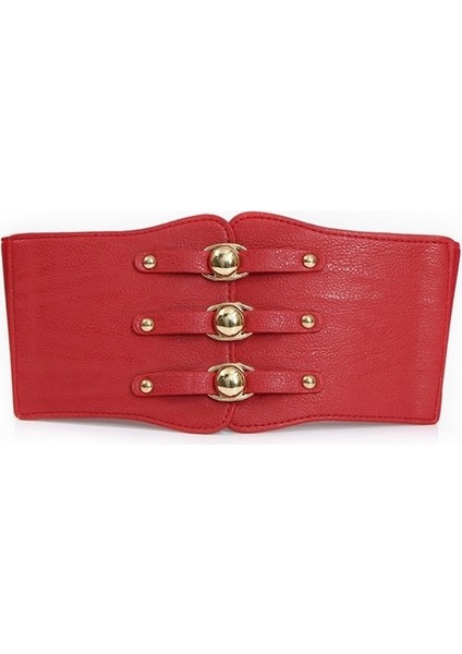 Moda Kadın Geniş Kemer Yeni Metal Toka Kadın Elastik Kemer Deri Perçin Ultra Geniş Kemer (Yurt Dışından) modelleri