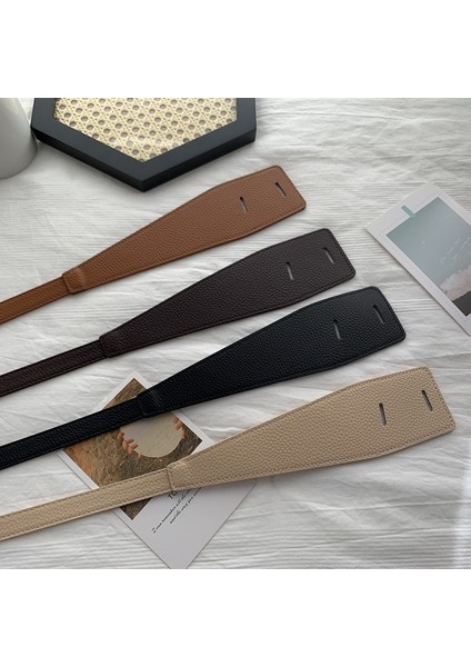 Kadınlar Için Tasarımcı Kemerler Kaliteli Düğüm Yumuşak Pu Deri Uzun Kuşak Geniş Ceket Ceinture Femme Elbise Kemer Cintos (Yurt Dışından) indirimleri