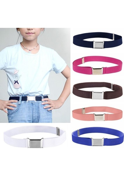 Ayarlanabilir Elastik Kanvas Kemerler Erkek Kız Düz Renk Streç Batı Kayış Kemer Çocuk Çocuk Cinch Kemer Kemer (Yurt Dışından) fırsatları