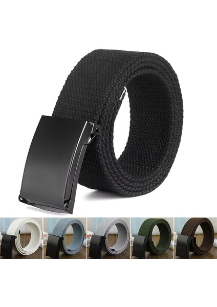 Erkekler Kemer Yeni Moda Unisex Ordu Taktik Bel Kemeri Kot Erkek Lüks Kanvas Dokuma Kemer Ceinture Femme 17 Renk (Yurt Dışından)