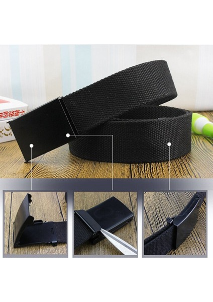 Erkekler Kemer Yeni Moda Unisex Ordu Taktik Bel Kemeri Kot Erkek Lüks Kanvas Dokuma Kemer Ceinture Femme 17 Renk (Yurt Dışından)