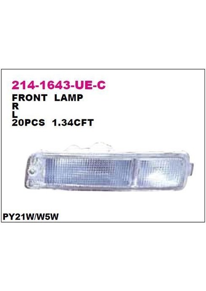 DEPO-214-1643L-UE-C - Tampon Sınyal Lambası Sol-(Beyaz)-(Mıtsubıshı: L200 99>05 )