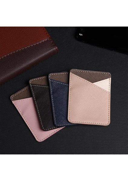 Adet Yeni Moda Kimlik Kredi Kartı Tutucu Yapışkanlı Etiket Cep Telefonu Cüzdan Cebi Elastik Cep Telefonu Cebi Stick-On Kart Çantası (Yurt Dışından)