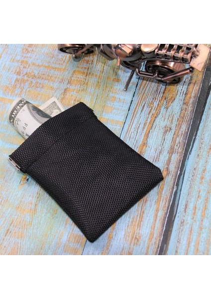 [happytree] Siyah Bozuk Para Cüzdanı Küçük Kulaklık Cüzdan Çanta Anahtar Iş Kredi Kartı Tutucu Para Değişimi Kese Fermuar Kadın Erkek Çocuk Kız (Yurt Dışından) fırsatları