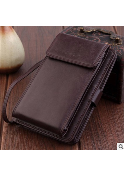 Çok Seyahat Edilen Erkek Cüzdan Para Cebi Fermuarlı Cüzdan Uzun Çanta Para Çantası Iş (Yurt Dışından)