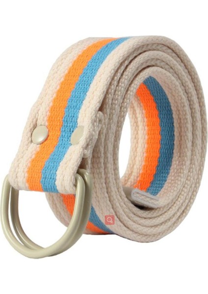 Newstyle Çift Tırnak Kanvas Kemer D Çift Halka Tokalı Kemerler Moda Erkek/kadın Karışık Bel Kemeri Kot Pantolon Harajuku Kemer (Yurt Dışından)