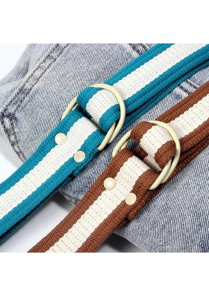 Newstyle Çift Tırnak Kanvas Kemer D Çift Halka Tokalı Kemerler Moda Erkek/kadın Karışık Bel Kemeri Kot Pantolon Harajuku Kemer (Yurt Dışından) indirimleri