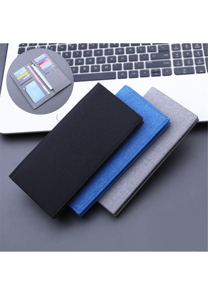 Yeni Erkek Cüzdan Ince Ince Cüzdan Tuval Uzun Erkek Iş Debriyaj Çanta Bozuk Para Cüzdanı Lüks Marka Erkek Cüzdanlar Carteira Masculina (Yurt Dışından)