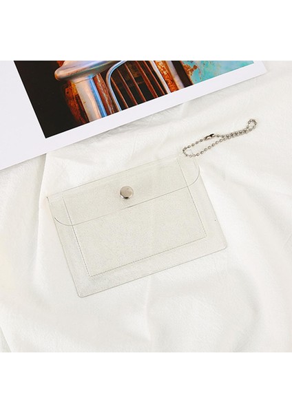 [SUPER21]-PVC Şeffaf Çanta/kadın Küçük Toka Cüzdan/japon Tarzı Parlayan Kart Tutucu Organizatör/taşınabilir Kartpostal Kılıfı (Yurt Dışından)