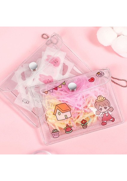 [SUPER21]-PVC Şeffaf Çanta/kadın Küçük Toka Cüzdan/japon Tarzı Parlayan Kart Tutucu Organizatör/taşınabilir Kartpostal Kılıfı (Yurt Dışından) modelleri