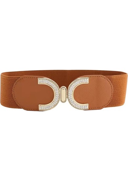 Trend Klasik Yeni Moda Stil Toka Elastik Geniş Kemer Geniş Kuşak Kayışı Kemer Bel Kadın Kadın Aksesuarları Ceinture (Yurt Dışından) fırsatları