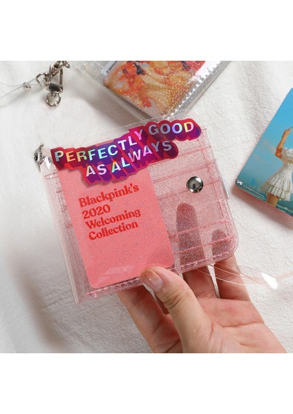 Şeffaf Moda Bozuk Para Cüzdanı Kadın Pvc Temizle Kısa Çanta Glitter Cüzdan Bayanlar Jöle Çanta Kart Vaka Tutucu (Yurt Dışından) modelleri