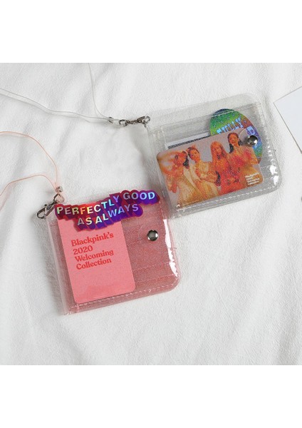 Şeffaf Moda Bozuk Para Cüzdanı Kadın Pvc Temizle Kısa Çanta Glitter Cüzdan Bayanlar Jöle Çanta Kart Vaka Tutucu (Yurt Dışından) fırsatları