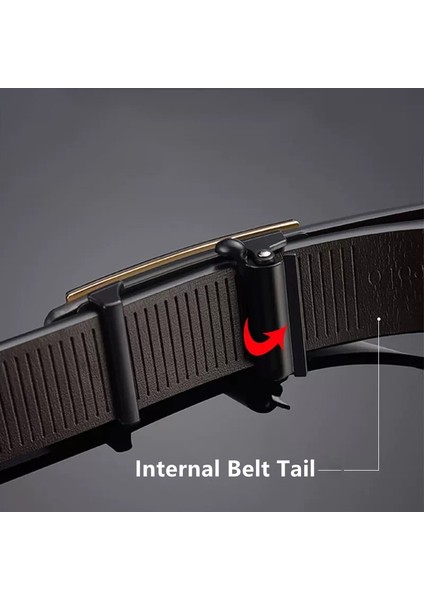 Yeni Hakiki Deri Erkek Kemer Moda Metal Toka Lüks Marka Kot Kemerler Erkekler Için Iş Siyah Otomatik Toka Kemer (Yurt Dışından) fırsatları