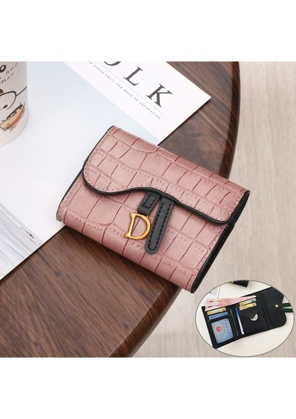 [happytree] Layrussı Lüks Bayan Cüzdan Kadın Kısa 2022 Yeni Timsah Desen Kabartmalı D-Şekilli Toka Bozuk Para Cüzdanı Üç Katlı Kart Sahibinin (Yurt Dışından) fırsatları