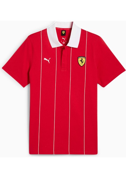 Scuderia Ferrari Hp Race Premium Erkek Kırmızı Polo Tişört (630209-02)