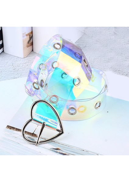 Moda Şeffaf Kadın Kemer Holografik Kemer Temizle Bel Kemeri Metal Pin Toka Lazer Bel Kemerleri Kadınlar Için Kemer (Yurt Dışından) indirimleri