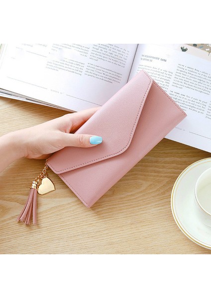 Yeni Marka Deri Kadın Cüzdan Kaliteli Tasarım Çile Düz Renk Kart Çanta Uzun Kadın Çanta 5 Renk Bayan Cüzdan Billetera (Yurt Dışından) indirimleri