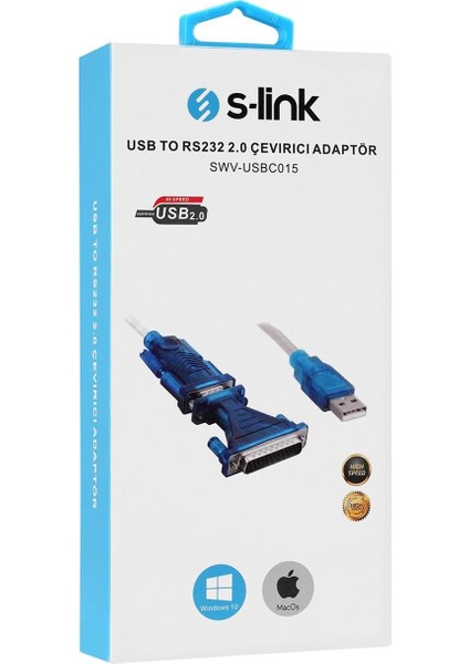 SWV-USBC015 USB To RS232 2.0 Çevirici Adaptör fırsatları