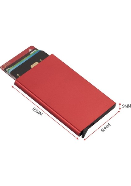 Yeni Paslanmaz Çelik Kredi Kartı Tutucu Erkekler Ince Anti Korumalı Seyahat Kımlık Kartı Sahibi Kadın Rfid Cüzdan Metal Kasa Porte Carte (Yurt Dışından)