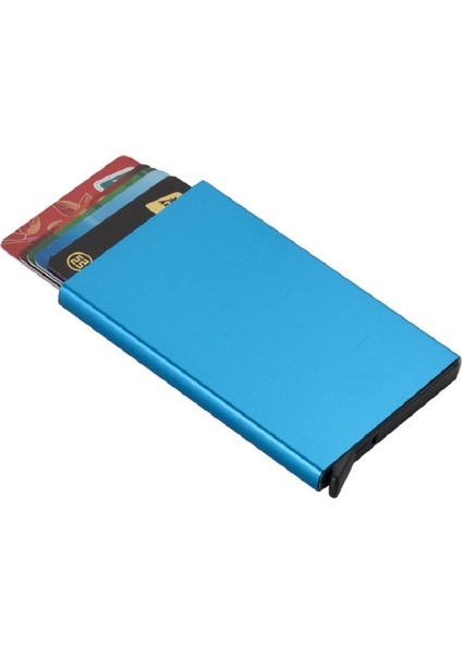Yeni Paslanmaz Çelik Kredi Kartı Tutucu Erkekler Ince Anti Korumalı Seyahat Kımlık Kartı Sahibi Kadın Rfid Cüzdan Metal Kasa Porte Carte (Yurt Dışından)