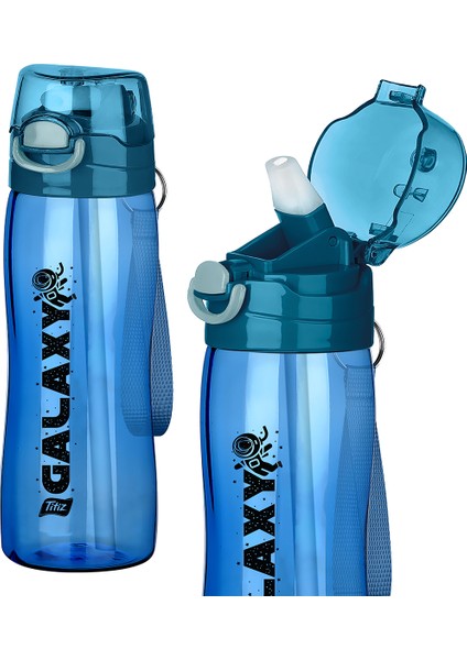 Rio Pipetli Matara 750 ml Kilit Kapaklı Suluk Spor Matarası