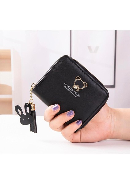 Nakliye Kore Tarzı Sevgililer Günü Hediyesi Kadın Bayanlar Basit Harfler Püskül Saçak Ayı Küçük Cüzdan Cep Para (Yurt Dışından)