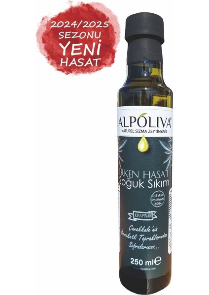 Erken Hasat Soğuk Sıkım Naturel Sızma Zeytinyağı 250 ml fiyatları