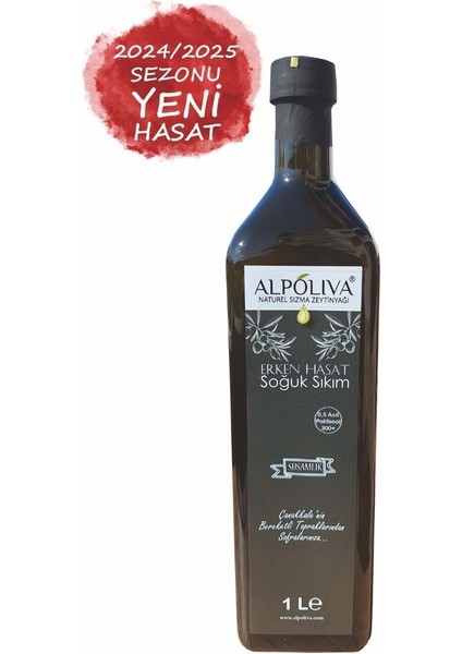 Erken Hasat Soğuk Sıkım Naturel Sızma Zeytinyağı 1 lt fırsatları