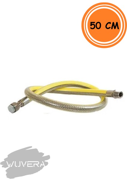 50 cm Doğalgaz Flex Bağlantı Hortumu – Güvenli ve Dayanıklı Bağlantı Çözümü