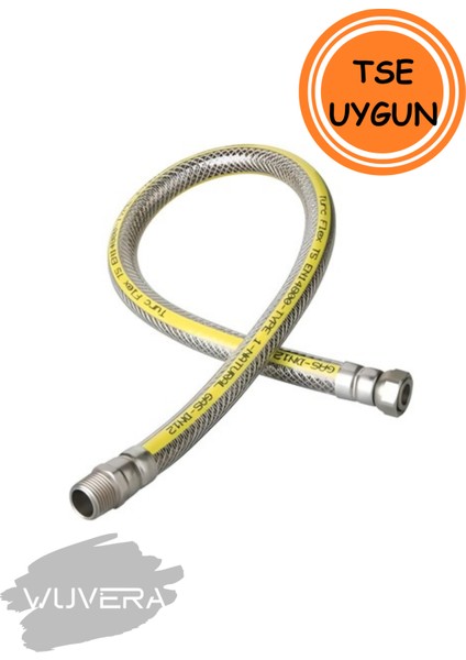 50 cm Doğalgaz Flex Bağlantı Hortumu – Güvenli ve Dayanıklı Bağlantı Çözümü