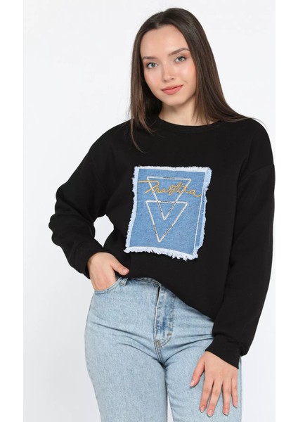 Kadın Bisiklet Yaka Üç İplik Şardonlu Sweatshirt P-00014198 fiyatları