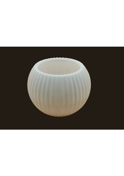 Ribbed Tasarım Dekoratif Mumluk – 3D Baskı, Şık ve Minimalist Tealight Mumluk