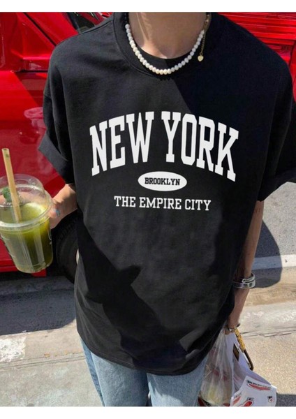 Kadın Antrasit Optimism Baskılı Oversize Bisiklet Yaka Salaş fırsatları