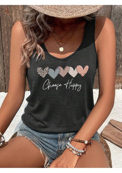 Kadın Oversize V Yaka T-Shirt Günlük Kullanım İçin Şık Tasarım Dijital Baskı