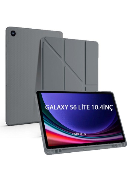 Samsung Galaxy Tab S6 Lite 2024 P620 P610 Kılıf Kalem Bölmeli Trifolding Case 13-15-17