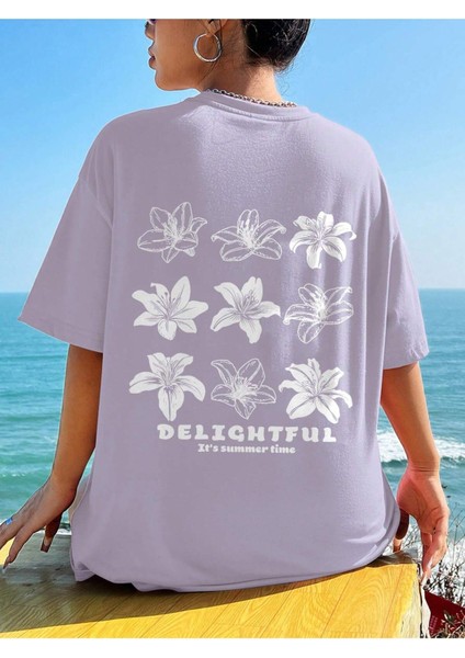 Kadın Peace And Love Baskılı Oversize T-Shirt fiyatları